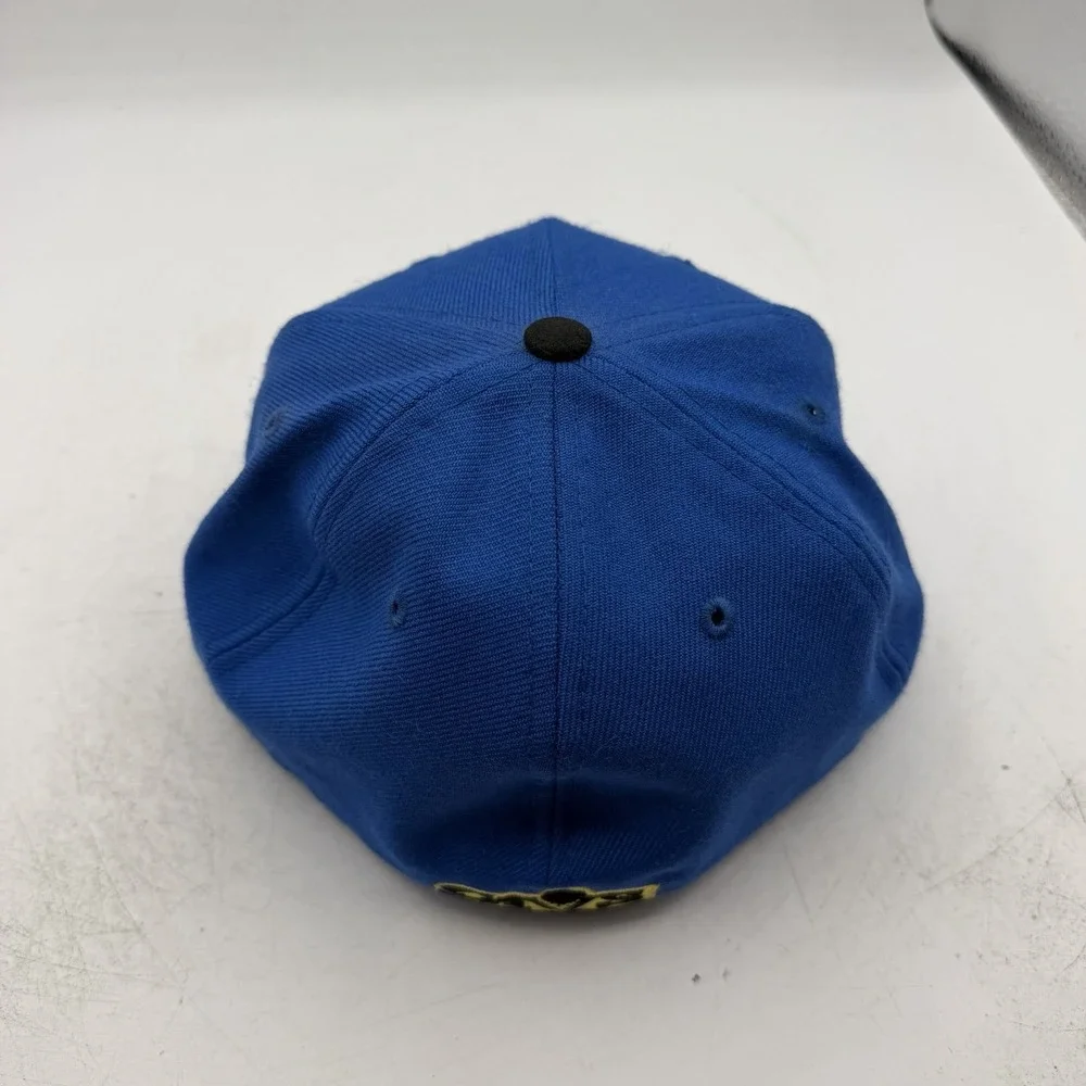 New Era 59Fifty Cleveland Cavaliers Cavs Hat Cap 7 3/8 Blue Yellow Fitted NBA